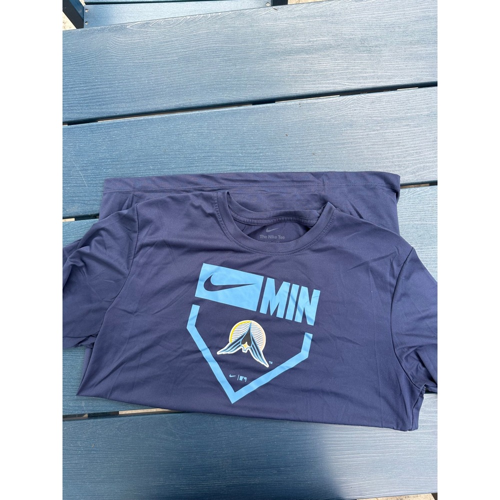 Nike Minnesota Twins City Connect Dri-FIT T-Shirt Mens Large Navy Blue MLB Tee